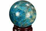 Bright Blue Apatite Sphere - Madagascar #121844-1